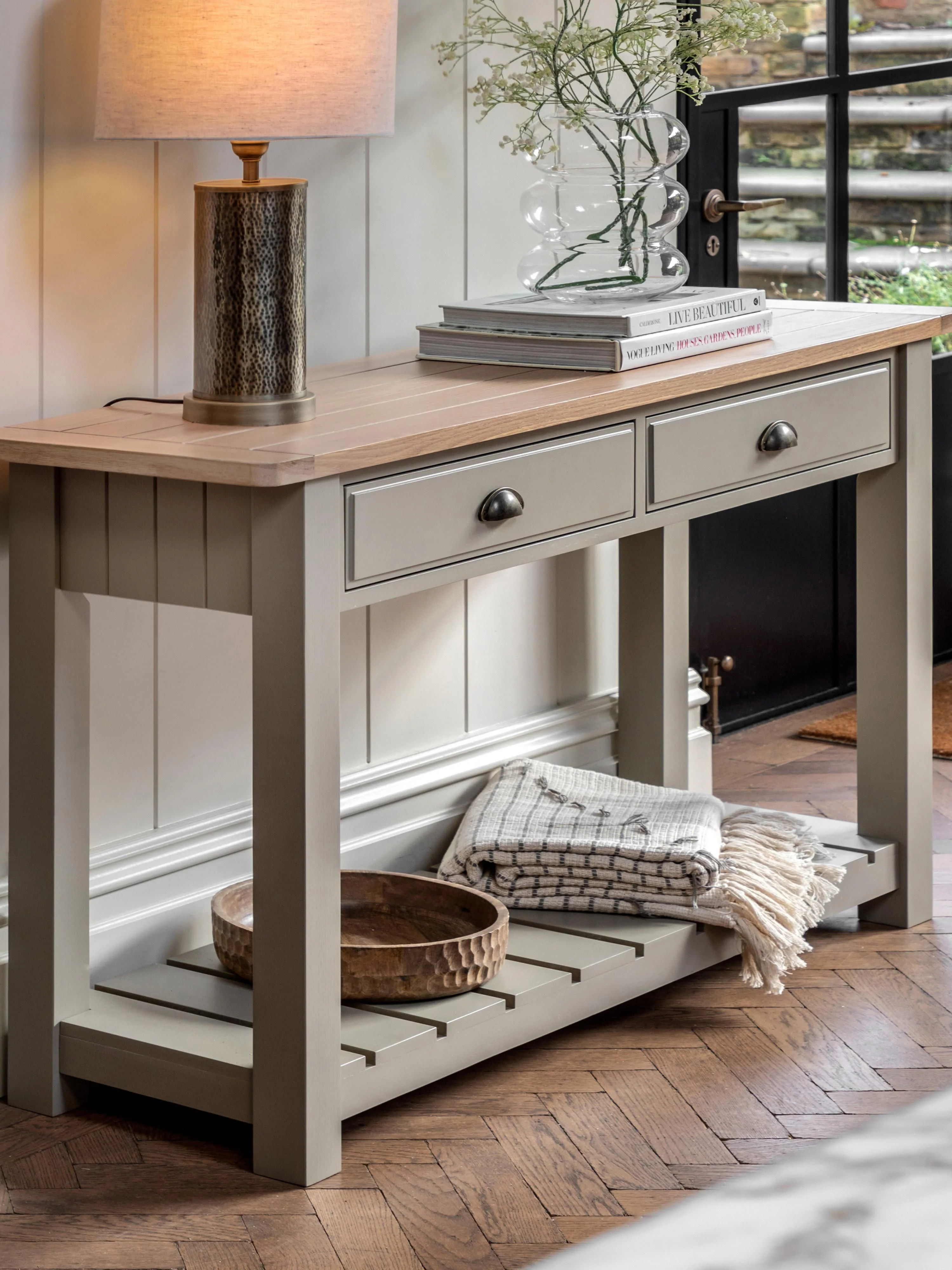 Handgefertigte Holz-Konsole Eton