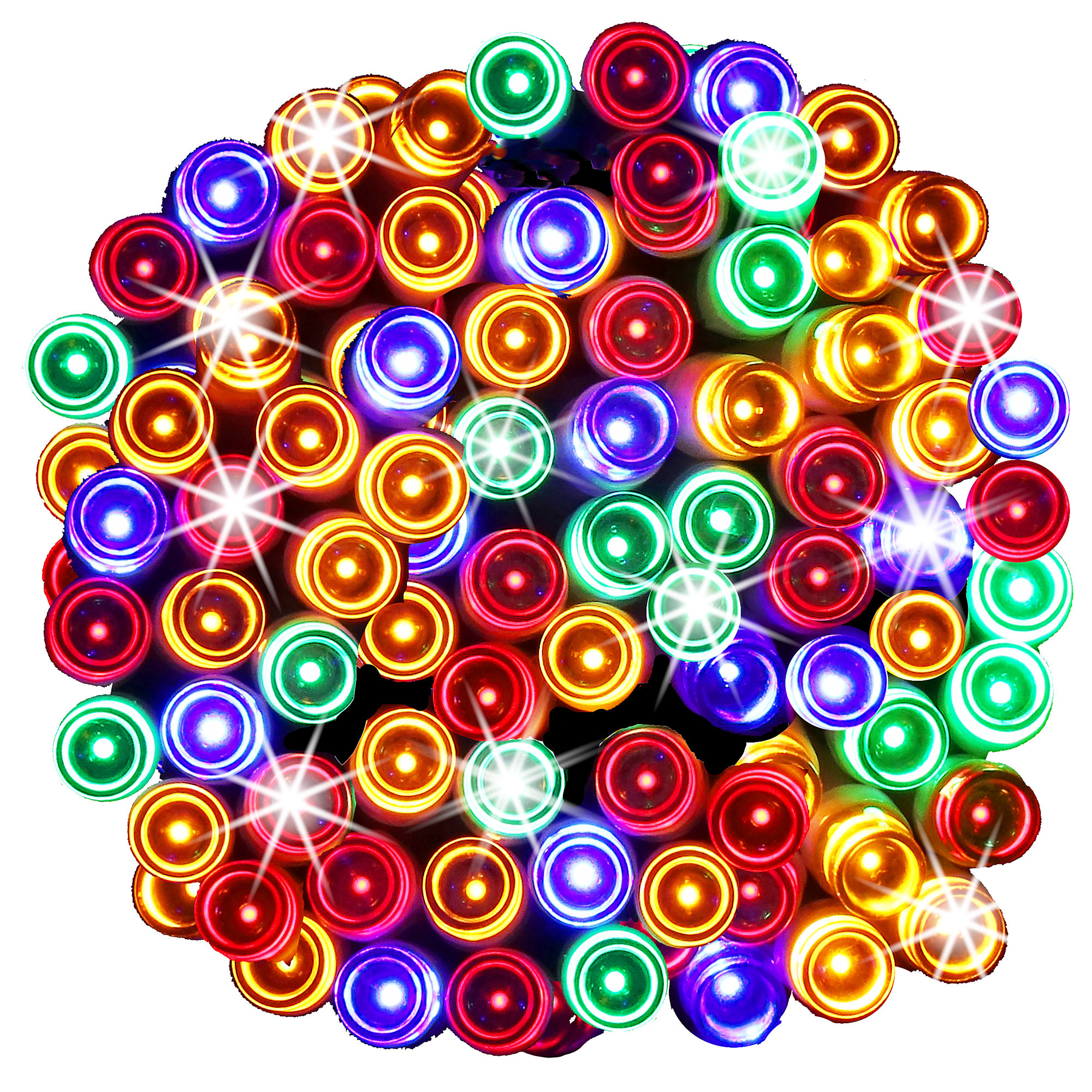 Lampki choinkowe 50 LED na baterie IP44 multikolor