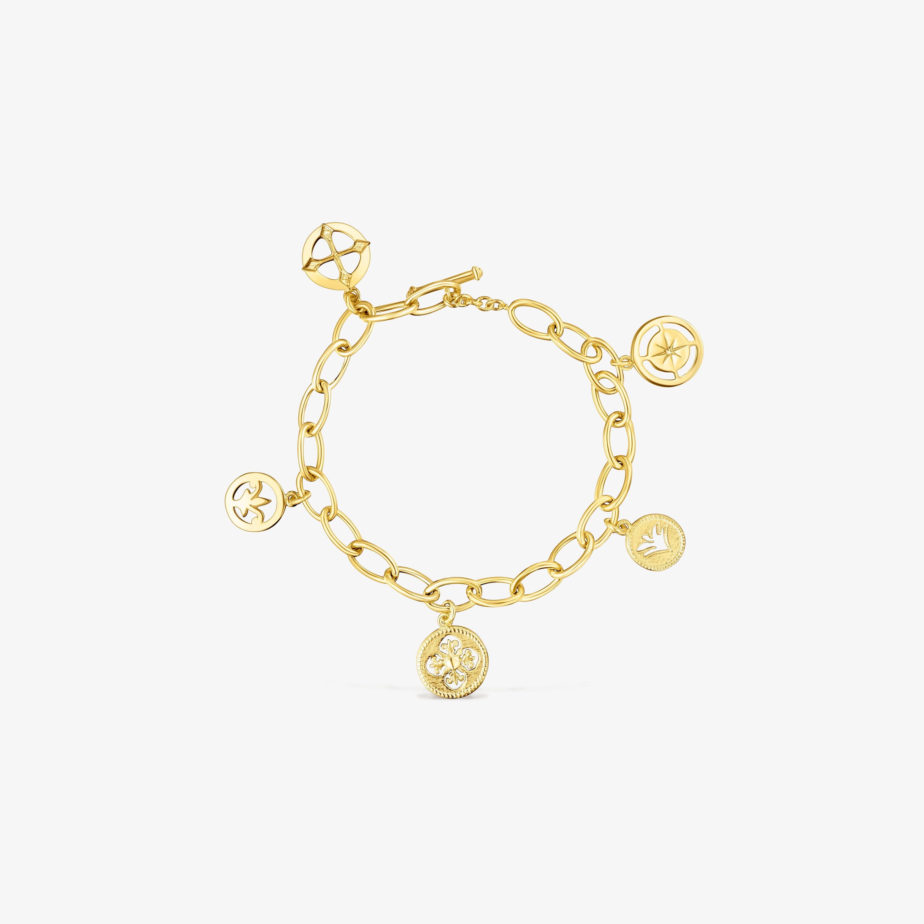 Pulsera medallas con baño de oro 18 kt sobre plata Tamara Falcó X TOUS