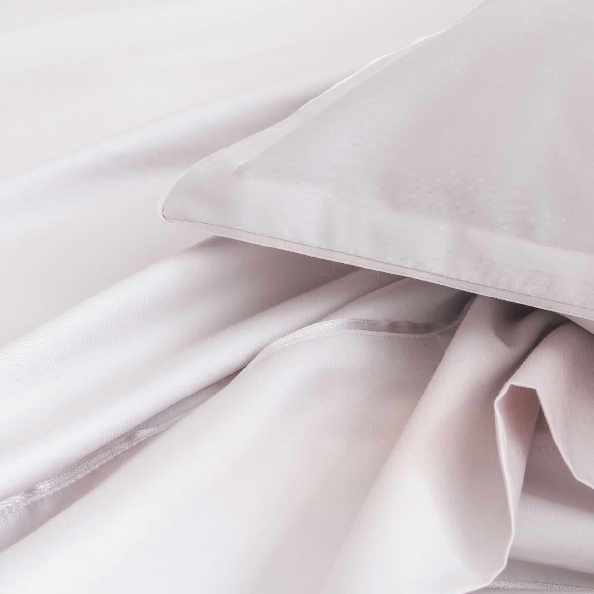 TEOPHILE - Taie d'oreiller en satin de coton blanc 31x42