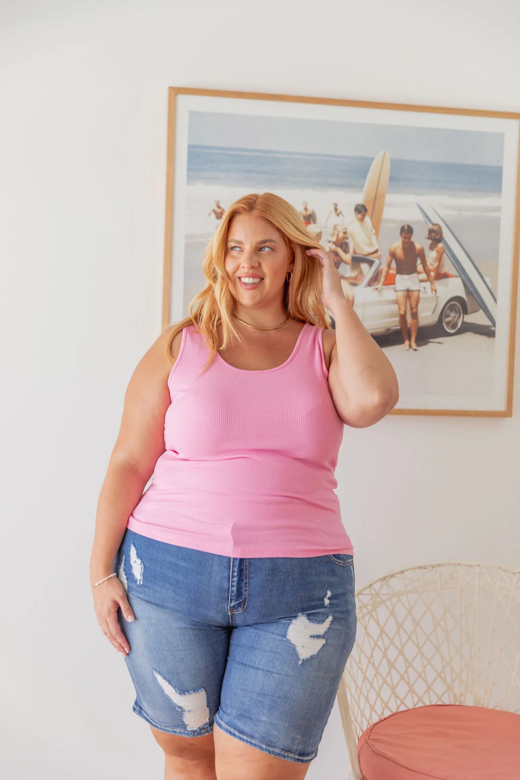 Billi Tank in Barbie Pink