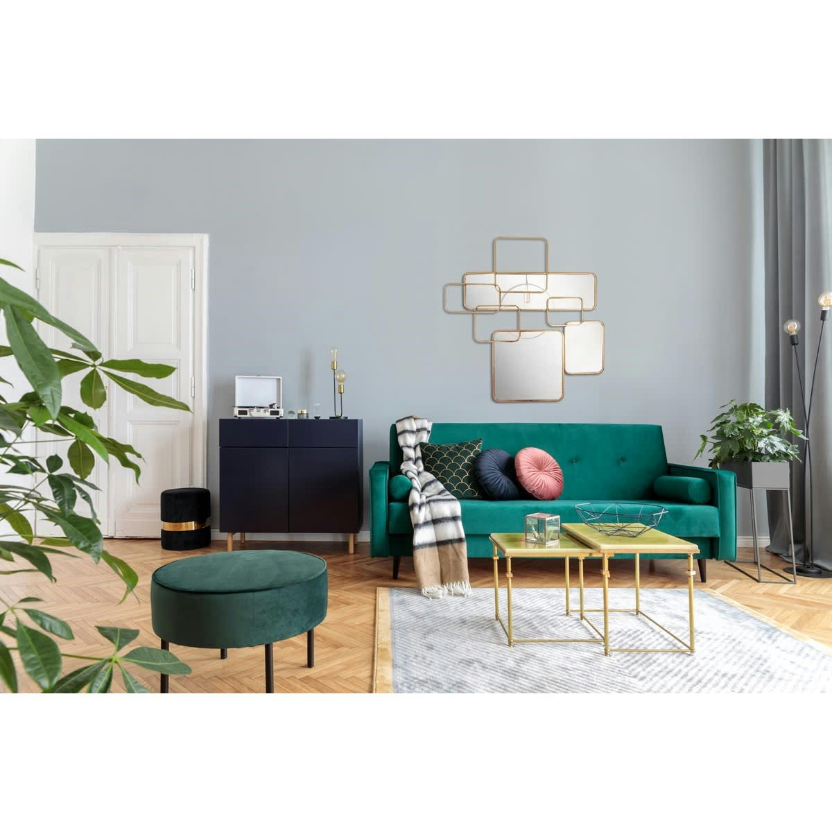 - Miroir rectangulaire art déco 91x89cm