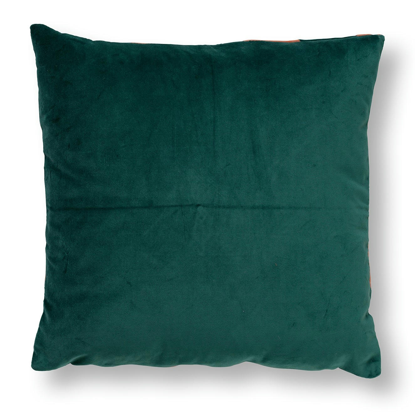 PEBBE - Housse de coussin vert en velours-45x45 cm avec motif rayé