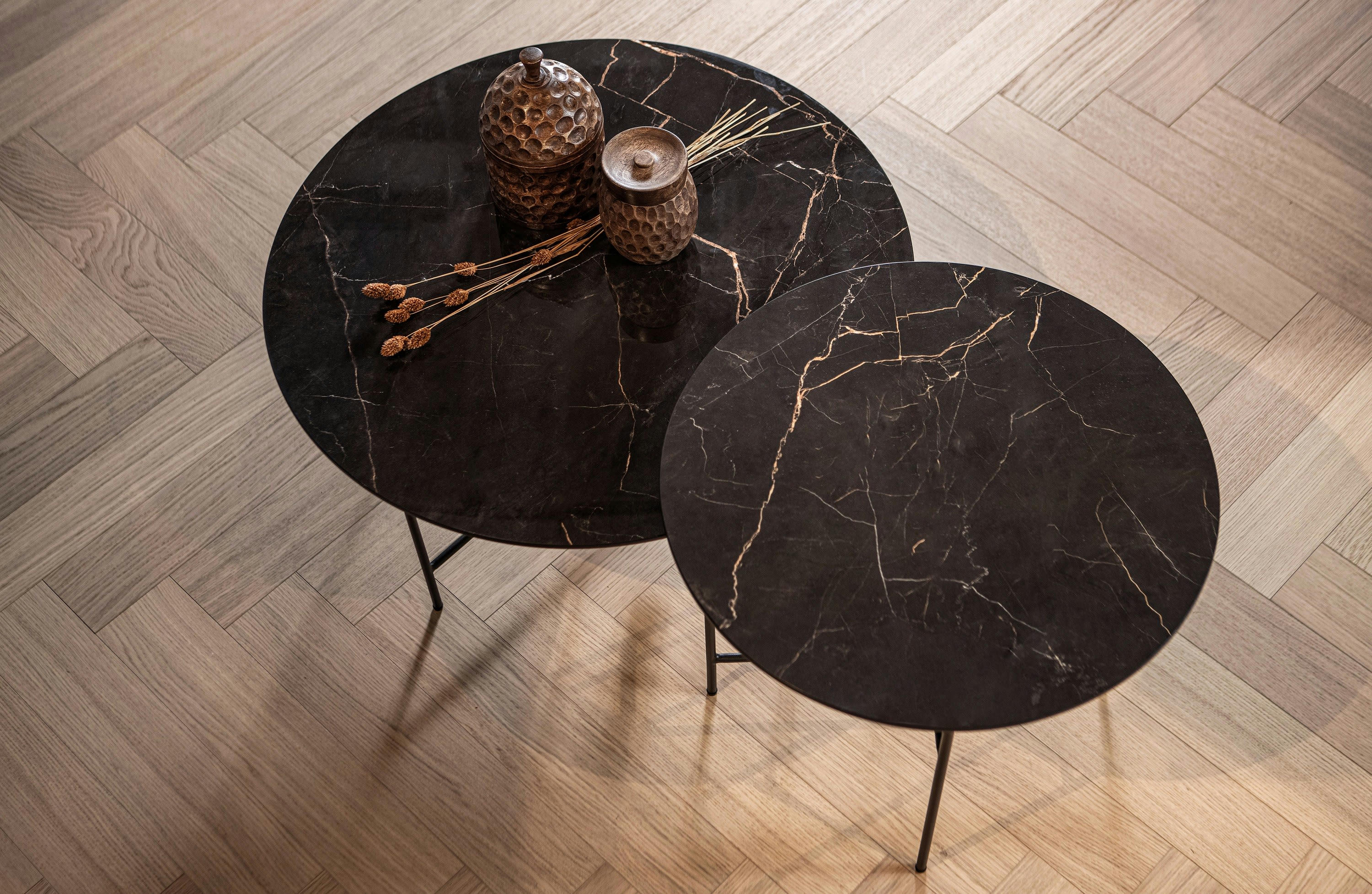 VIDA - Table basse avec marbre noir