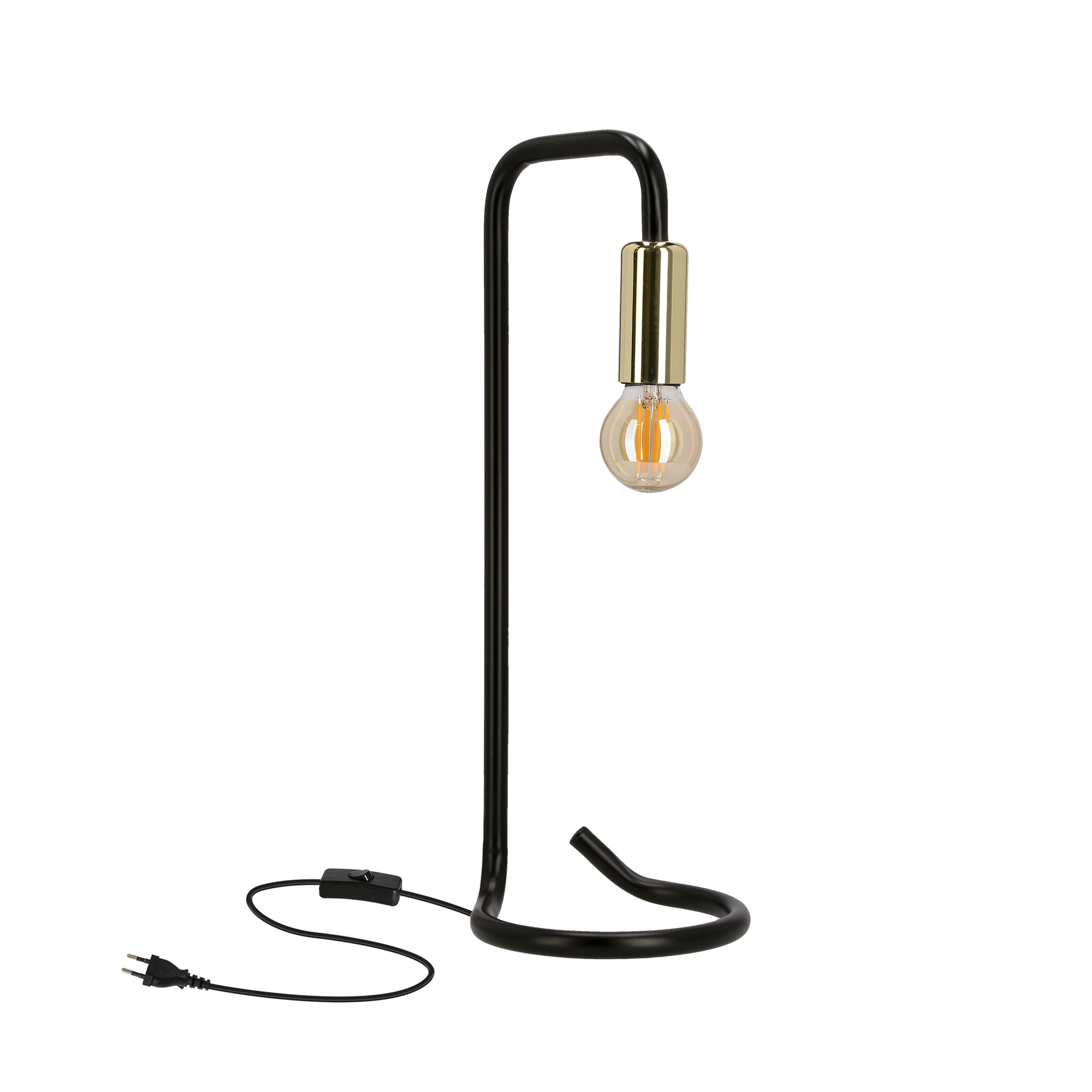 Lampa stołowa HERA czarno złota 1x40w e14