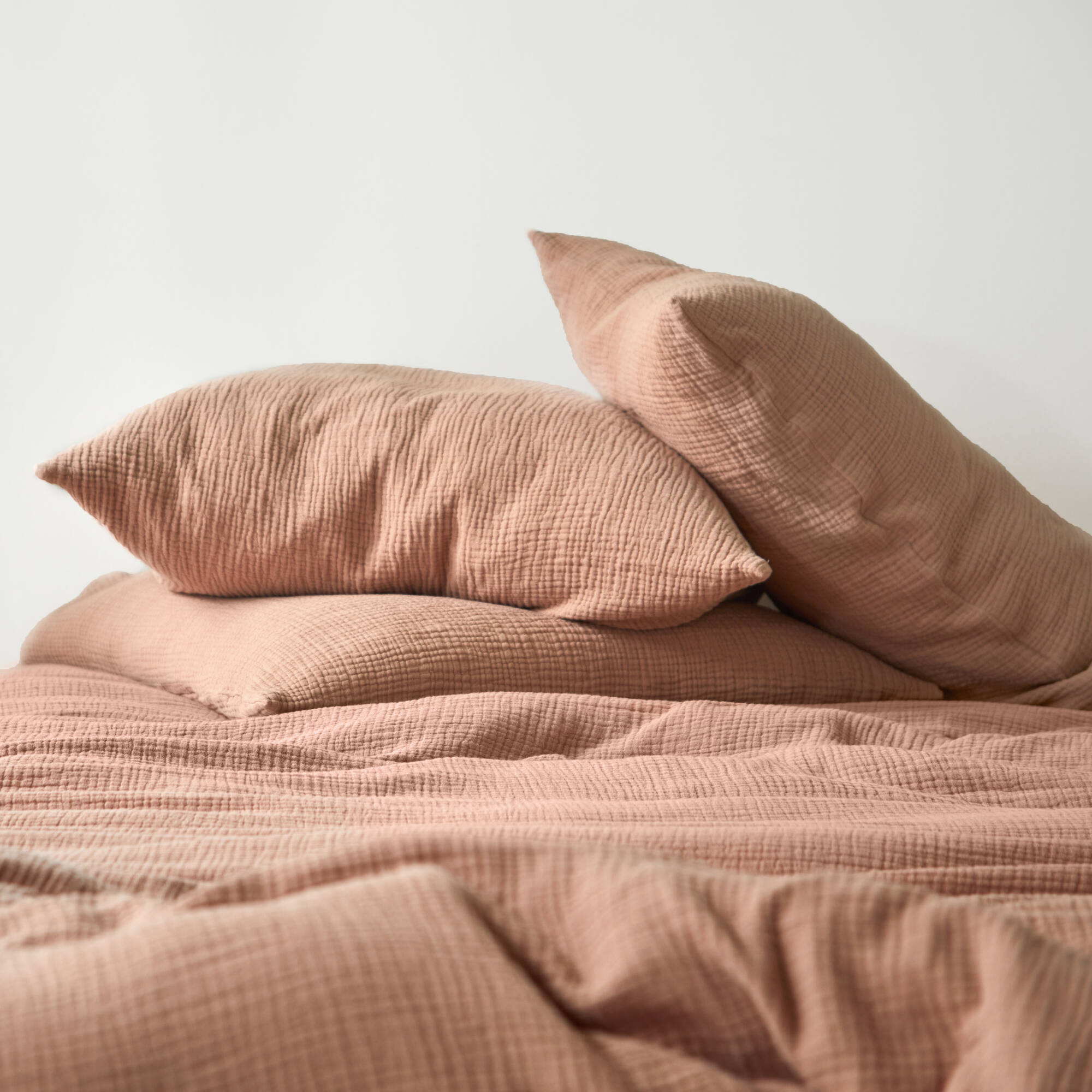 Linge de lit uni en triple gaze de coton