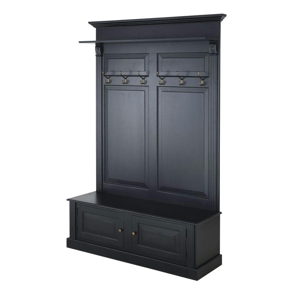 Cambronne - Meuble d'entrée 2 portes noir