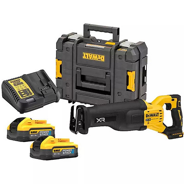 DEWALT DCS386H2T-QW Scie Sabre Sans Fil XR 18V Advantage 5Ah Li-Ion Brushless