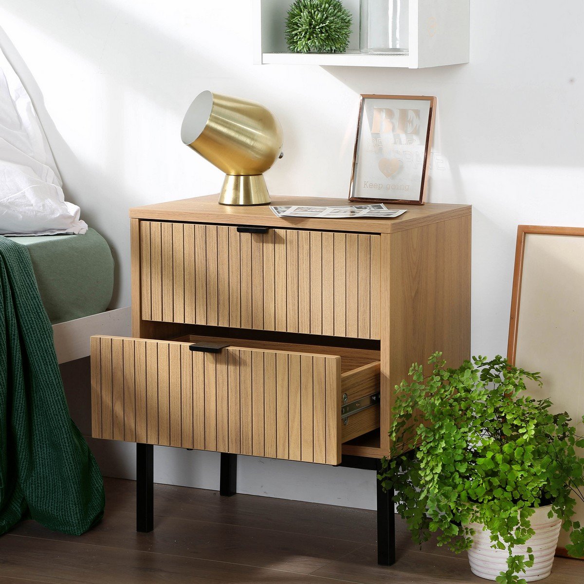 Calicosy - Nachtkastje Tara - Houten effect