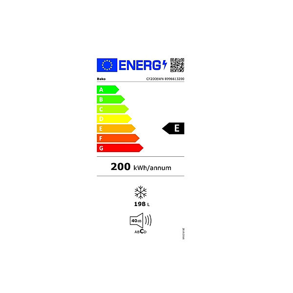 Congélateur coffre 90.5cm 198l Beko CF200EWN série b100