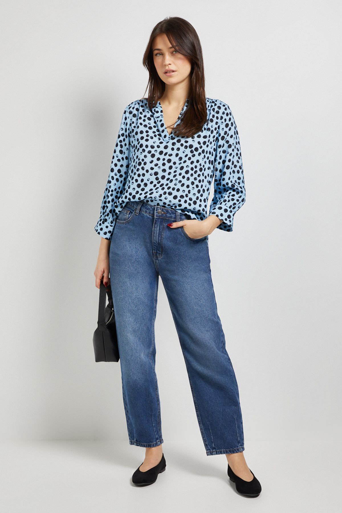 Dorothy Perkins Blue Spot Printed Overhead Shirt