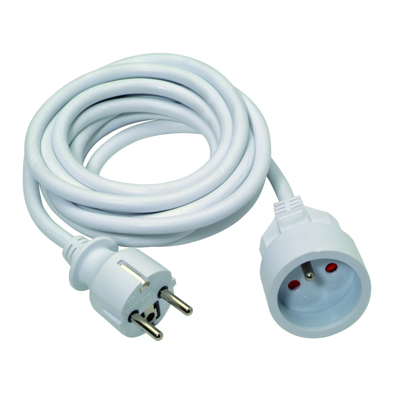 Allonge électrique en PVC blanc 3G1.5 3 m PROFILE