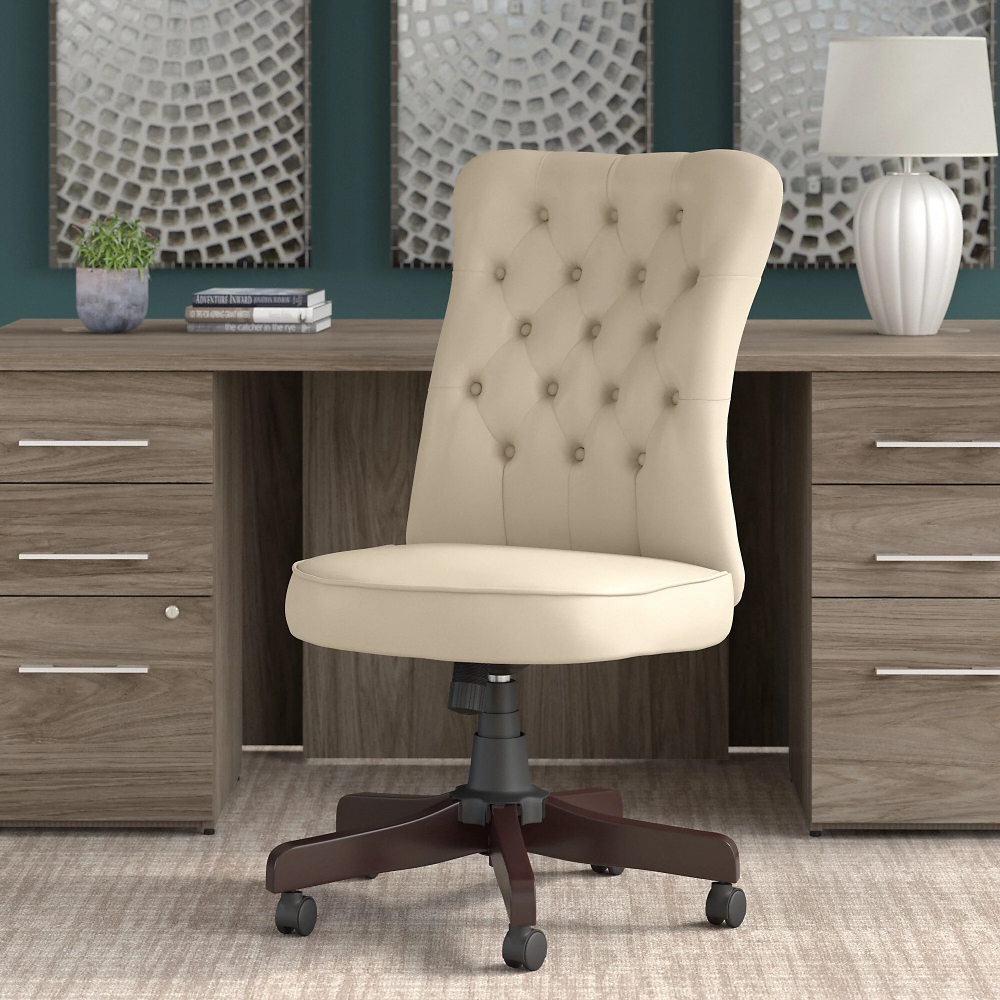 Salinas High Back Tufted Office Chair by Bush Furniture