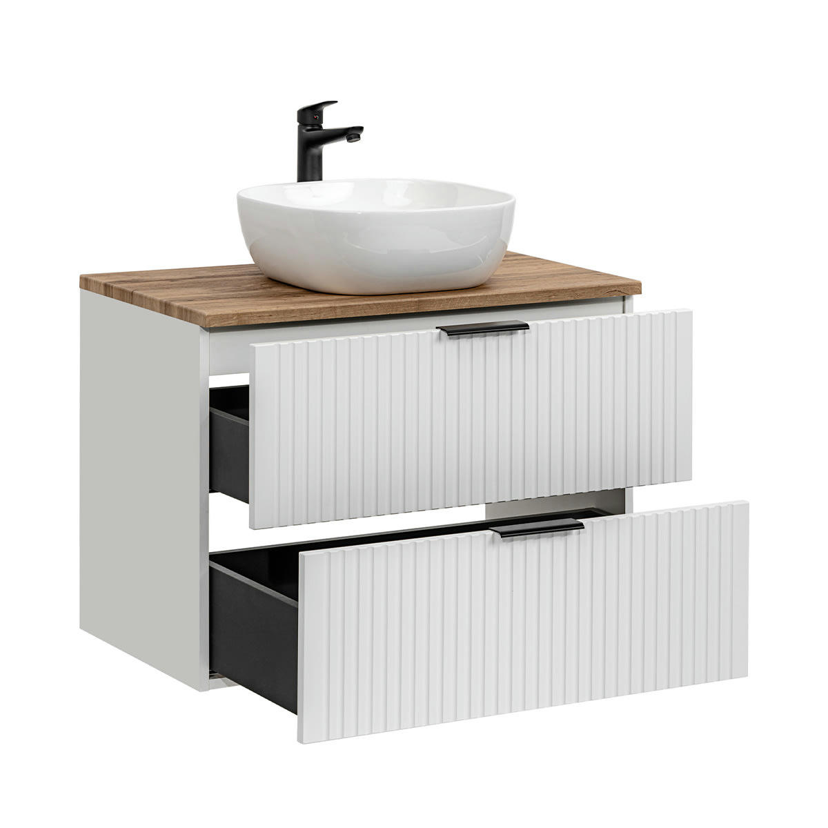 - Meuble simple vasque 80cm blanc