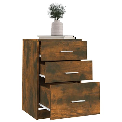 NNEVL Bed Cabinet Smoked Oak 40x40x63 cm Engineered Wood