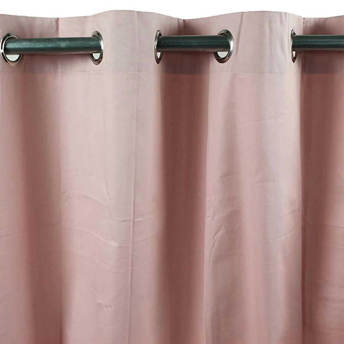TOILE - Rideau 100% coton rose 150x250