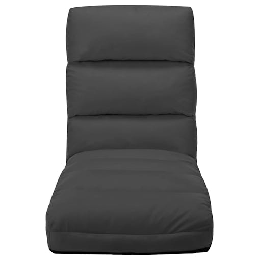 NNEVL Folding Floor Chair Anthracite Faux Leather