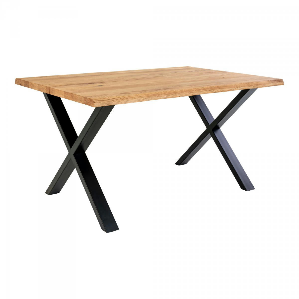 ZALIPA - Table à manger 4 personnes en bois et métal naturel