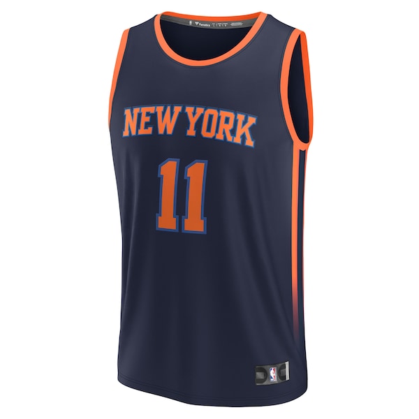 Jalen Brunson New York Knicks  Fast Break Replica Player Jersey - Statement Edition - Navy