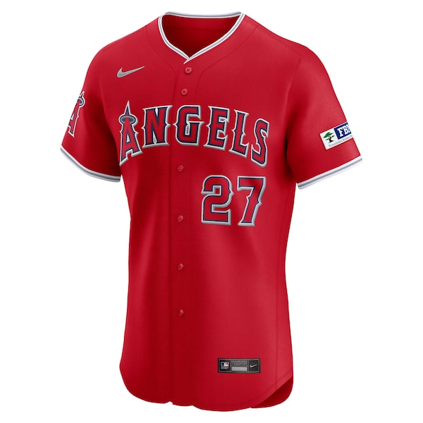 Mike Trout Los Angeles Angels Nike Alternate Elite Player Jersey - Red