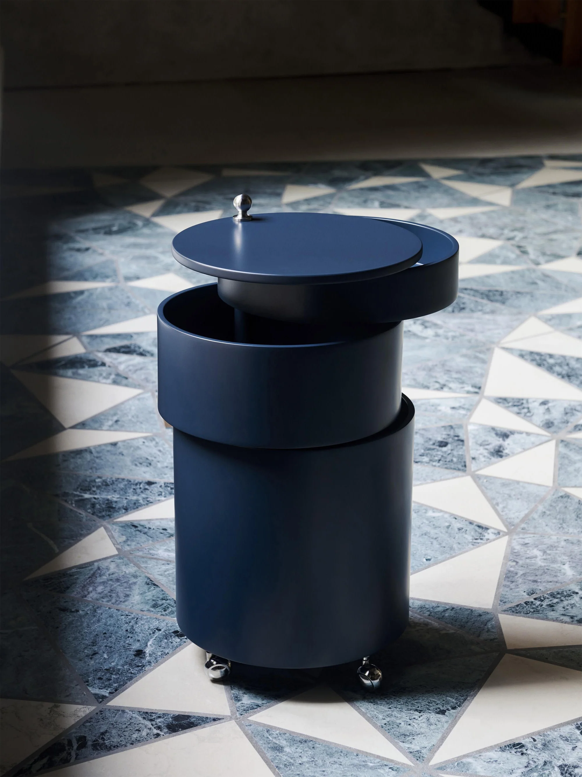 Runder Rollcontainer Barboy, Design Verner Panton