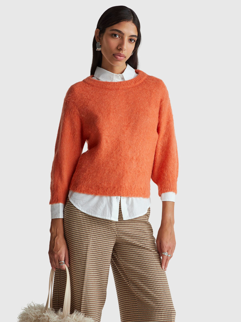 Warm short sleeve sweater