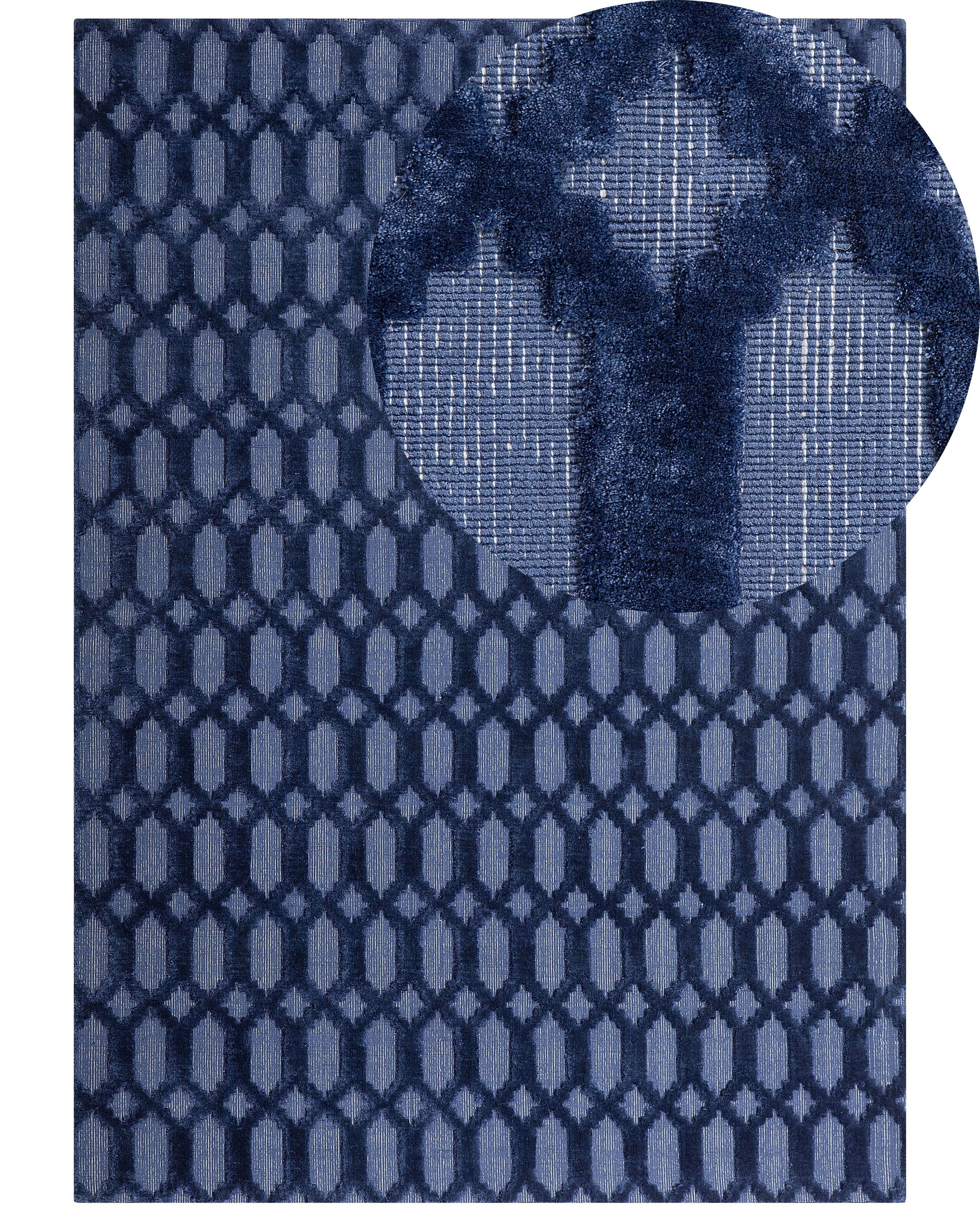 Dywan wiskoza 160x230 cm niebieski
