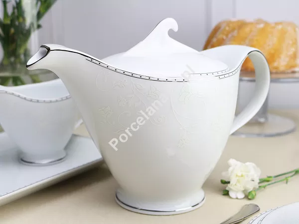 Garnitur do herbaty na 12 osób (40el) Bogucice - Julia Platin Plus 1173