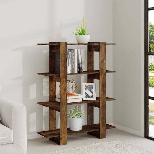 NNEVL Book Cabinet/Room Divider Smoked Oak 100x30x123.5 cm