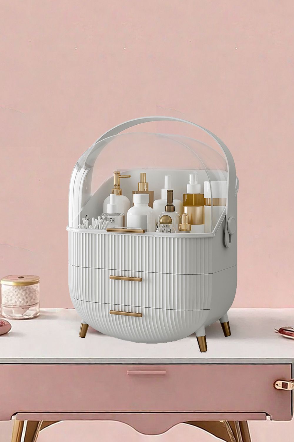 The hot sale Modern Minimalist Cosmetic Organizer Storage Box with Drawers