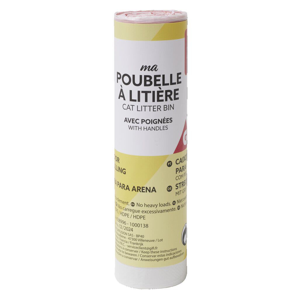 Sac poubelle litière chat blanc 78x37xH12cm (8 pièces)