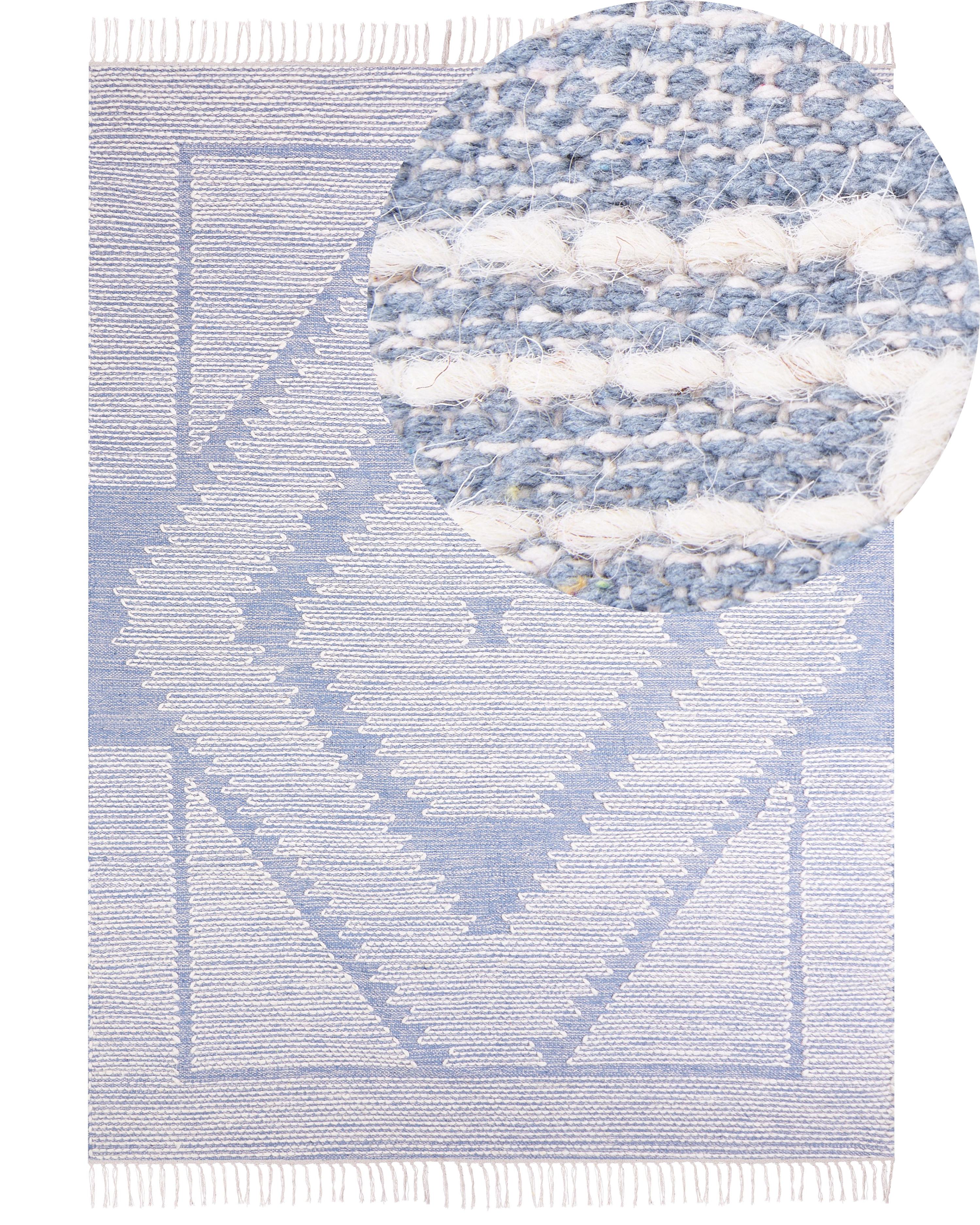 Rug ANSAR Blue 140 x 200 cm Cotton