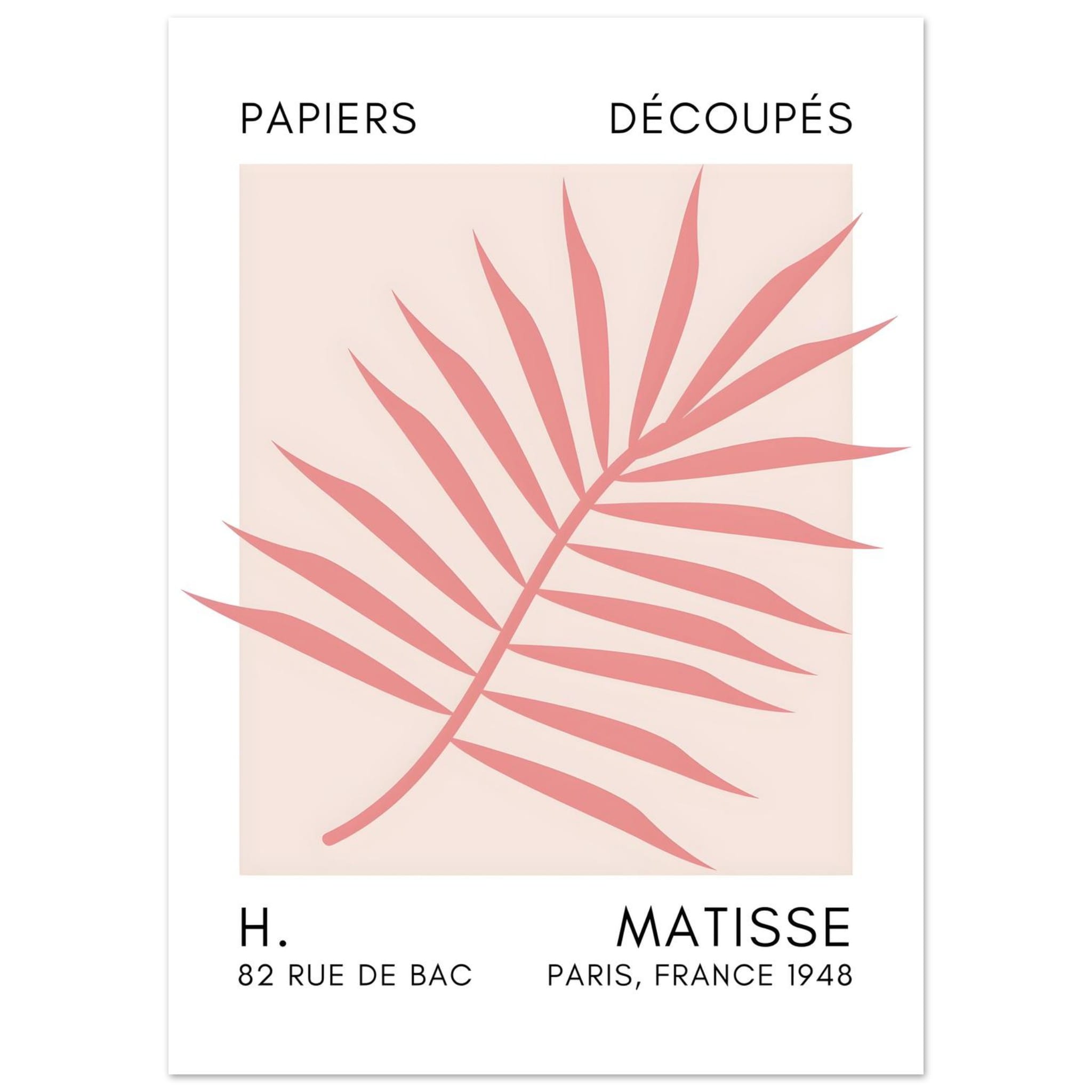 Artfulprints Poster Matisse – Floral reef taupe  - 50x70 cm - Taupe