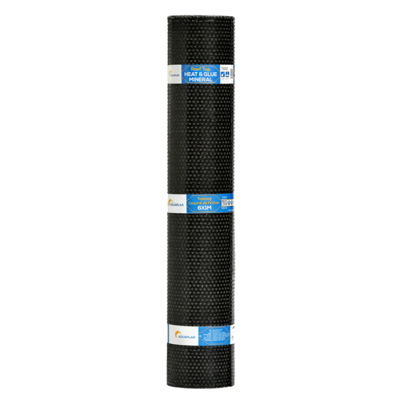 Couche de finition bitumineuse Heat & Glue Mineral 6 m AQUAPLAN