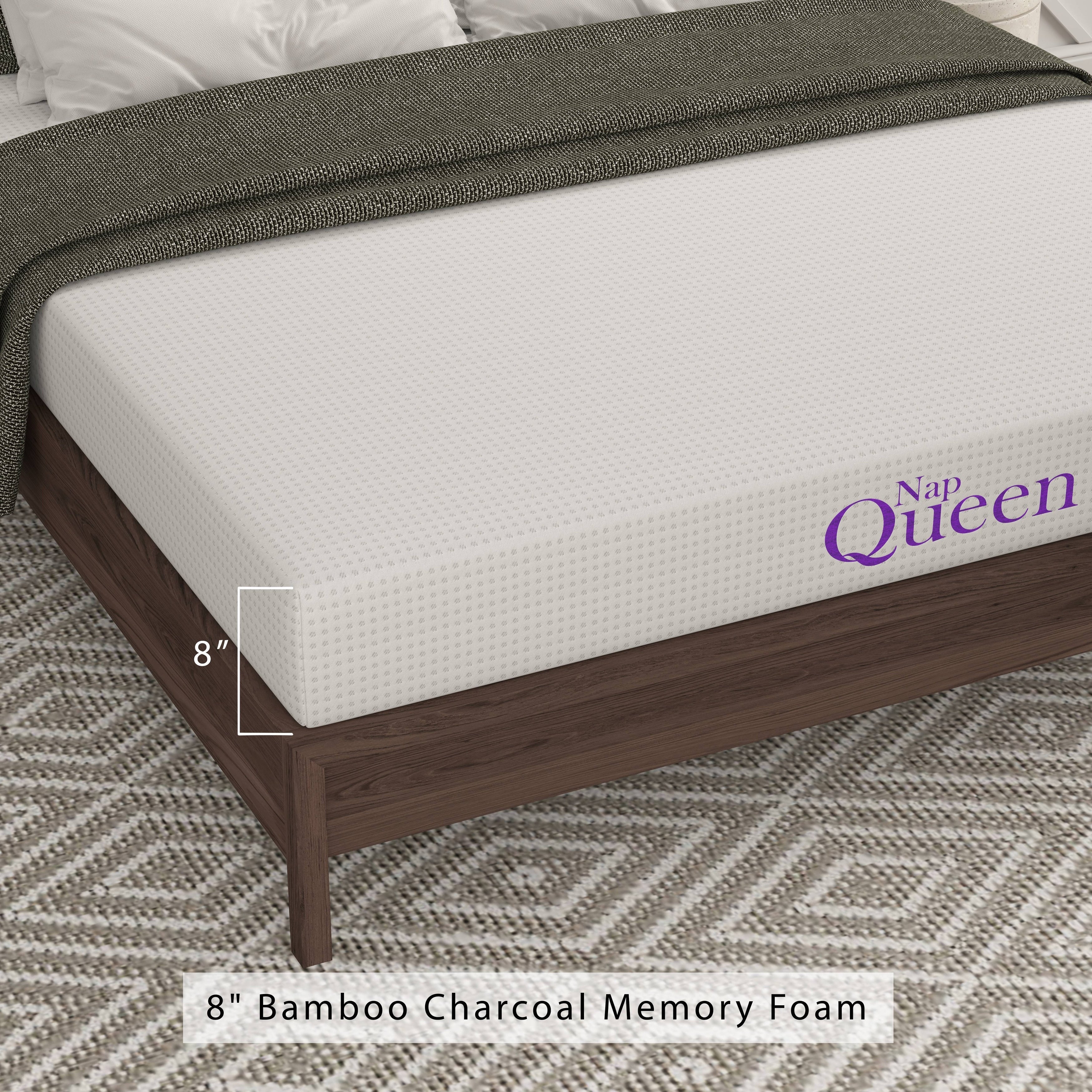 NapQueen 8 Bamboo Charcoal Memory Foam Mattress