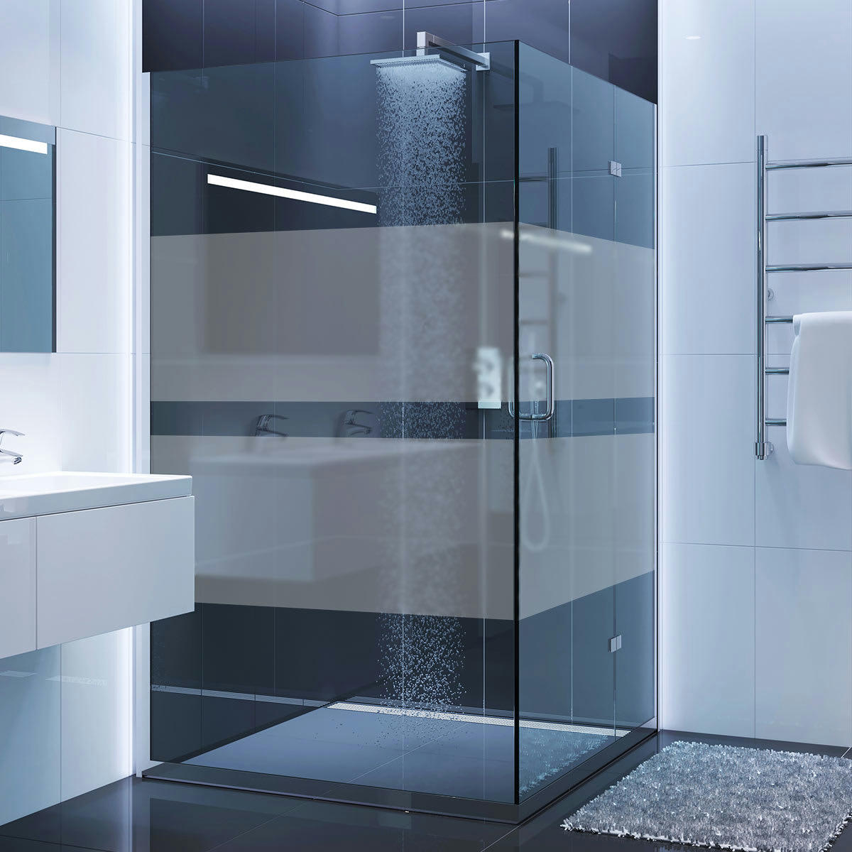 - Film Occultant bande pleine pour Vitre/Douche 55x100cm