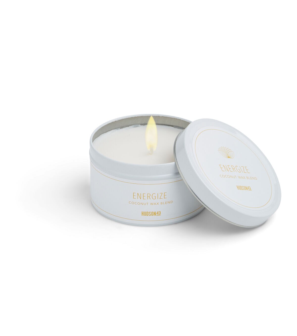5oz Energize Coconut Wax Blend Aromatherapy Tin Candle by Hudson 43