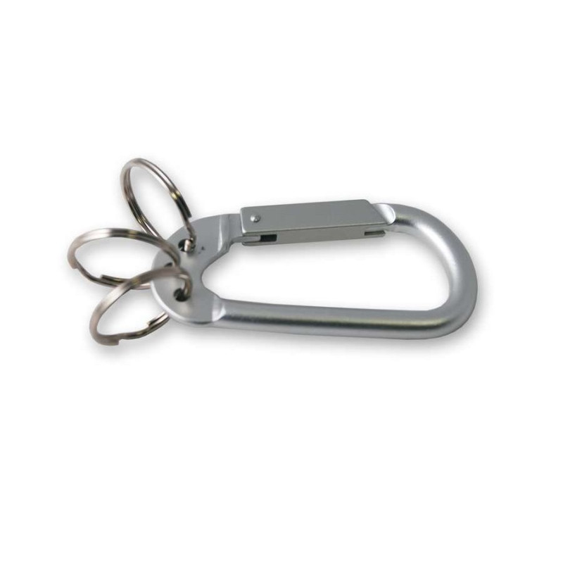 Mousqueton porte-clé avec anneaux en aluminium 75 mm CHAPUIS