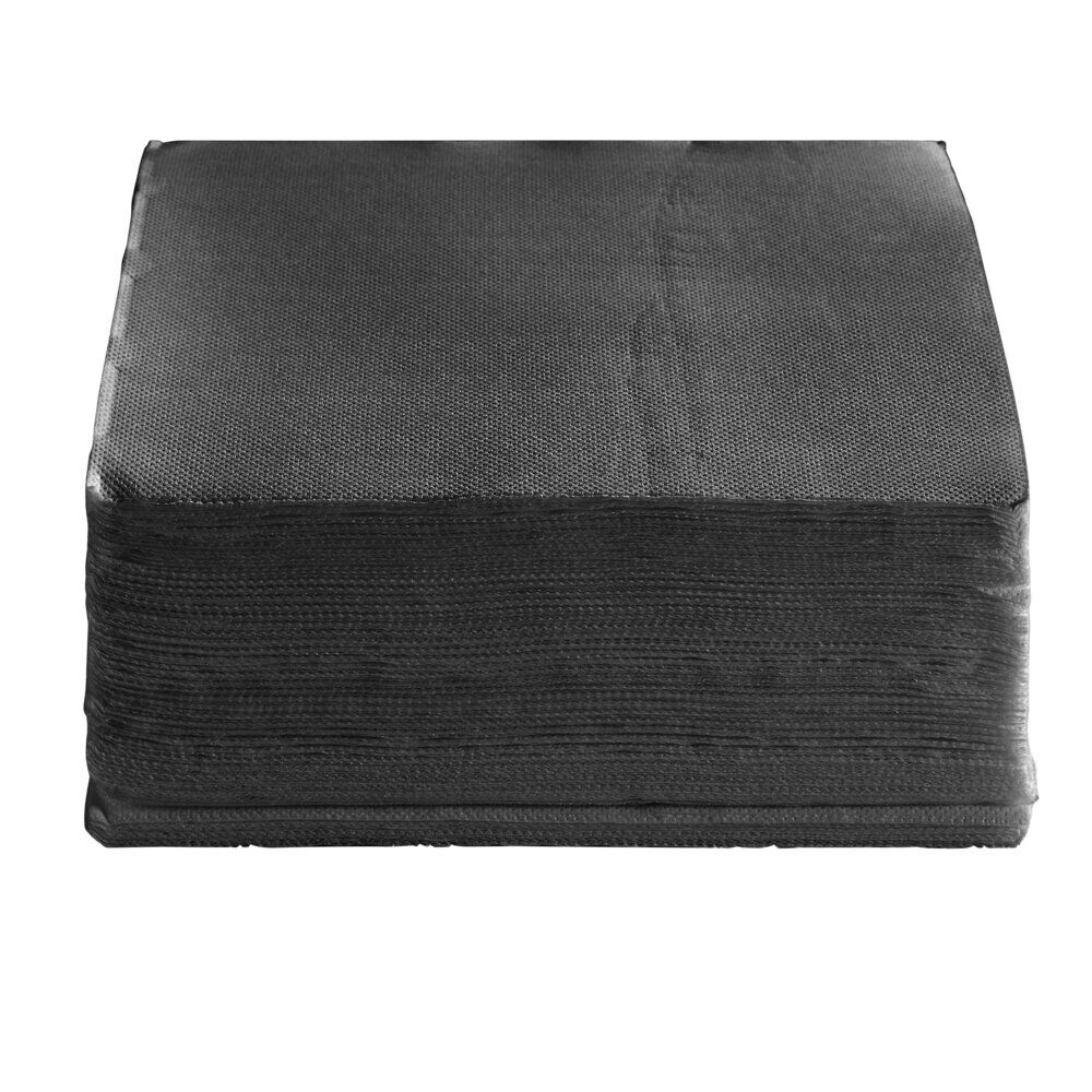 Serviette carrée noire Tex Touch 2 plis en papier x40