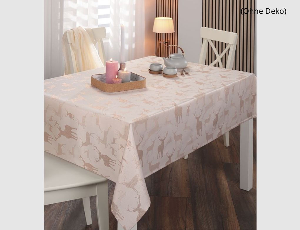 Tischdecke Elch Rosé