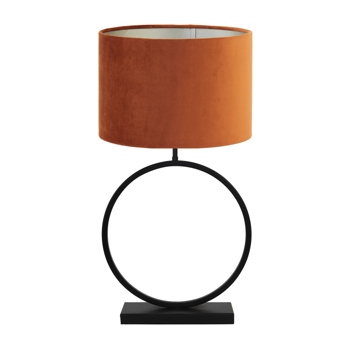 Light & Living tafellamp Liva/Velours - zwart, terra - 40x40x78.5cm