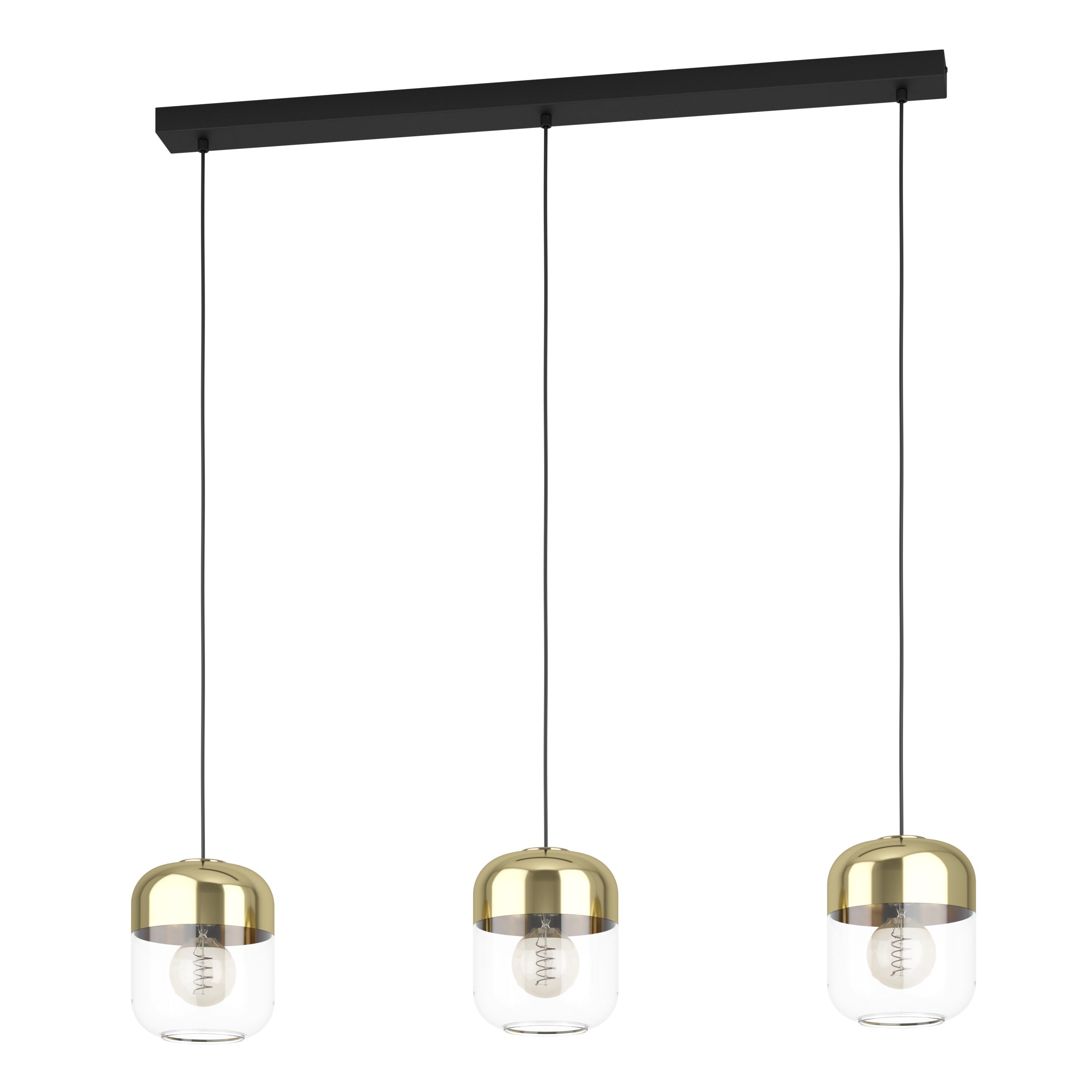 EGLO hanglamp Maryvilla - e27 - 87 cm - goud/zwart