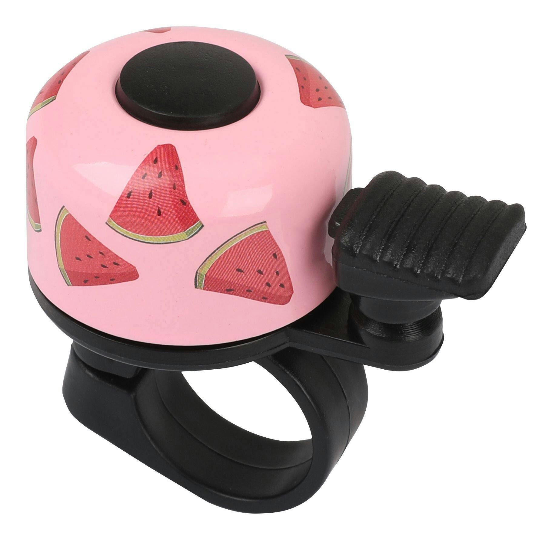 Supercycle Watermelon Kids' Handlebar Bike Bell For Bicycles, Trikes & Scooters, Loud Ring, Pink