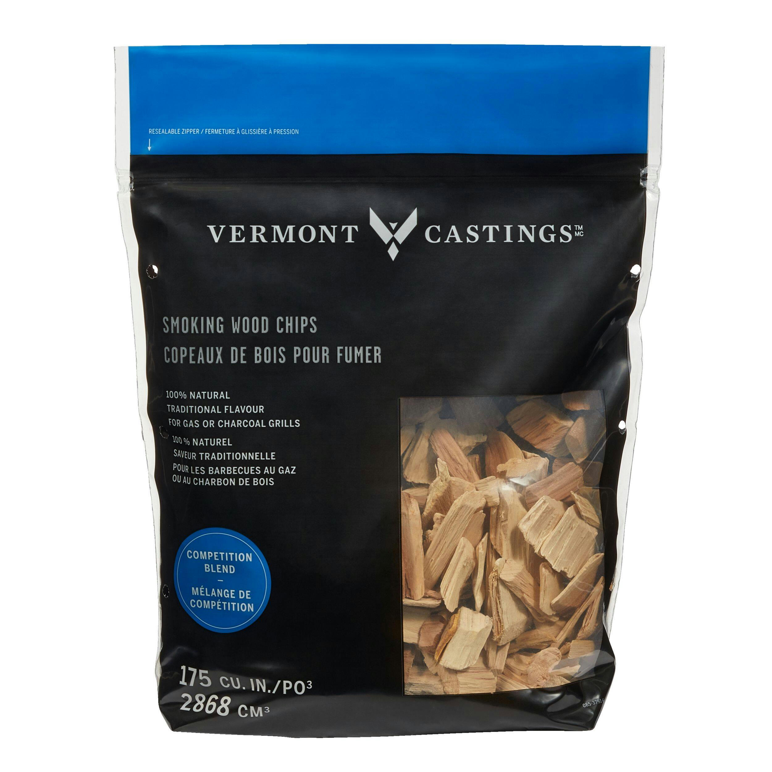 Vermont Castings Competition Blend 100% Natural Smoking Wood Chips For BBQ and Smoker, 2-Lb