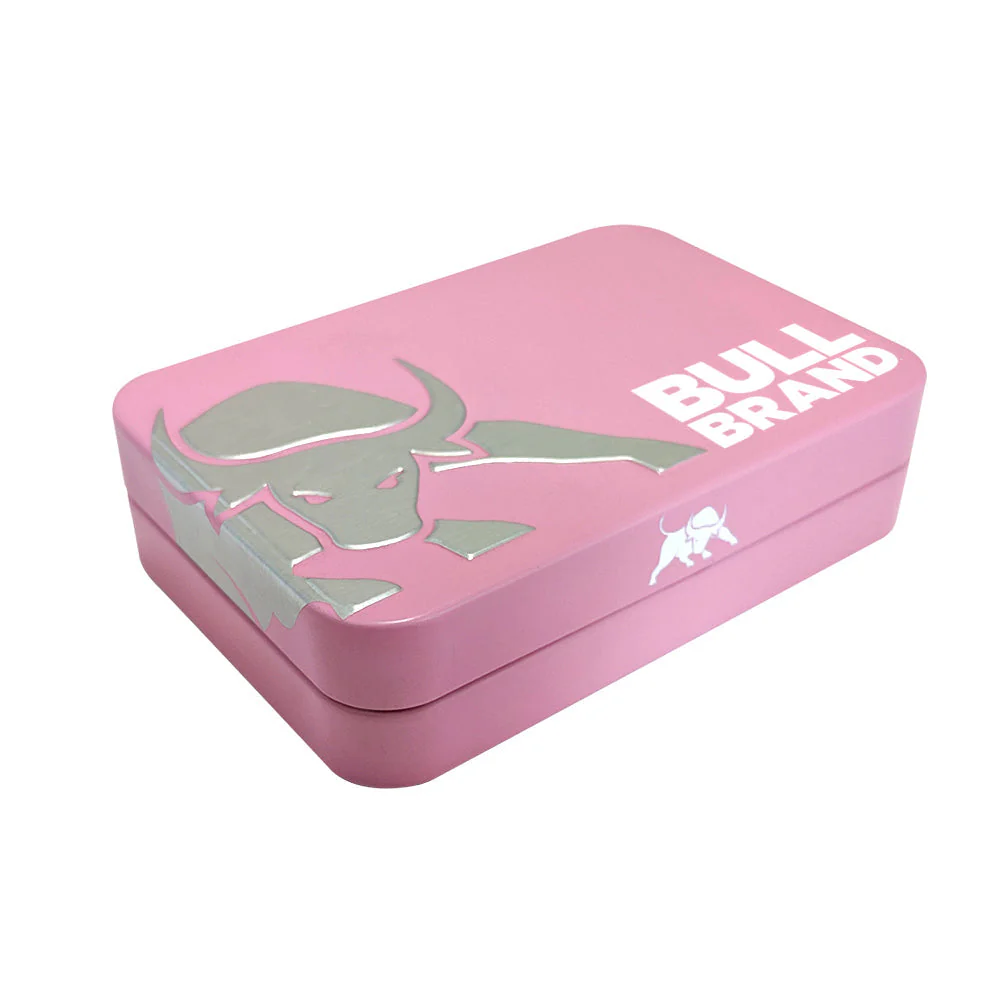 Bull Brand Tobacco Tin Pink