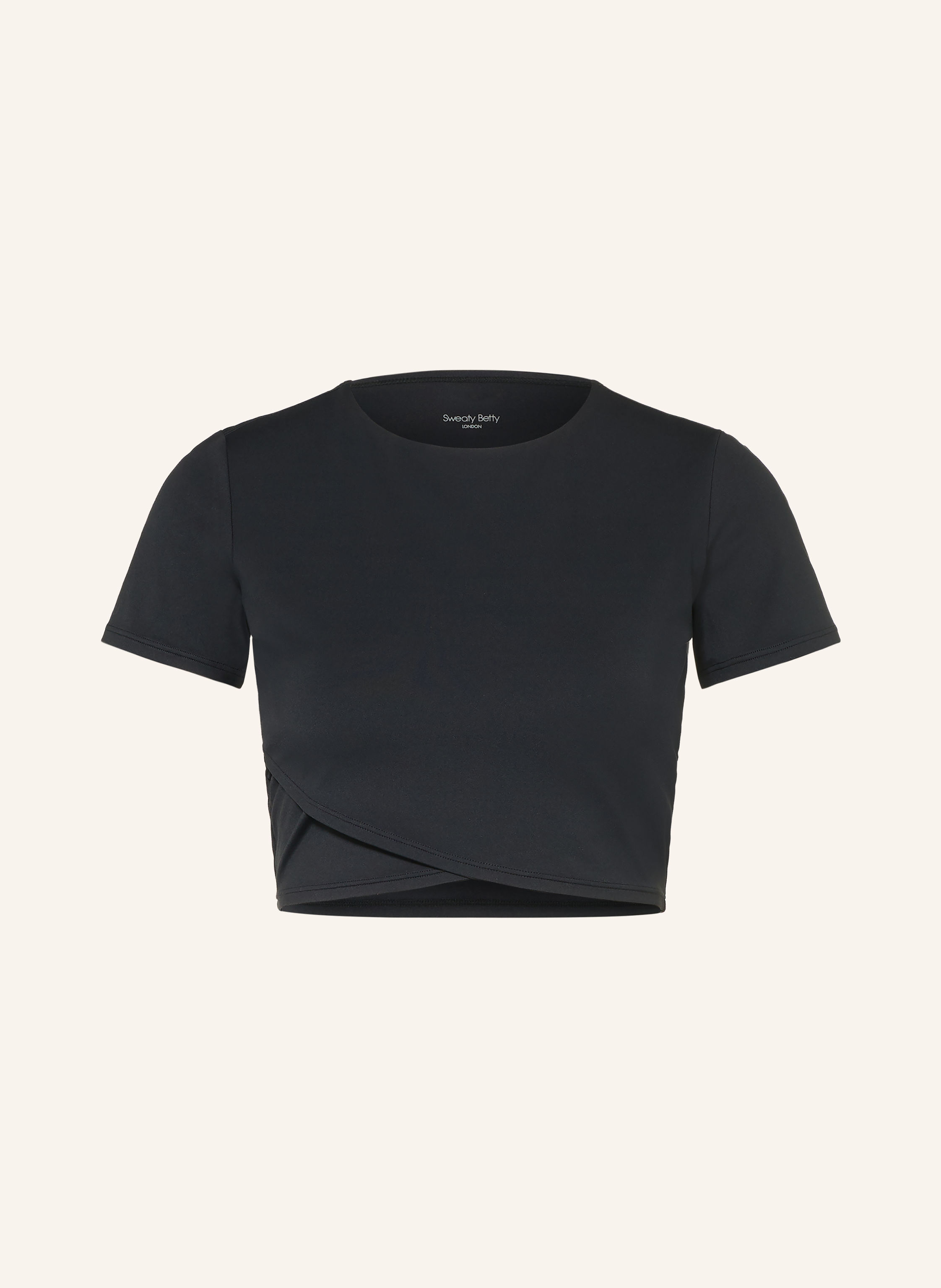 Sweaty Betty Cropped-Funktionsshirt ALL DAY in Wickeloptik
