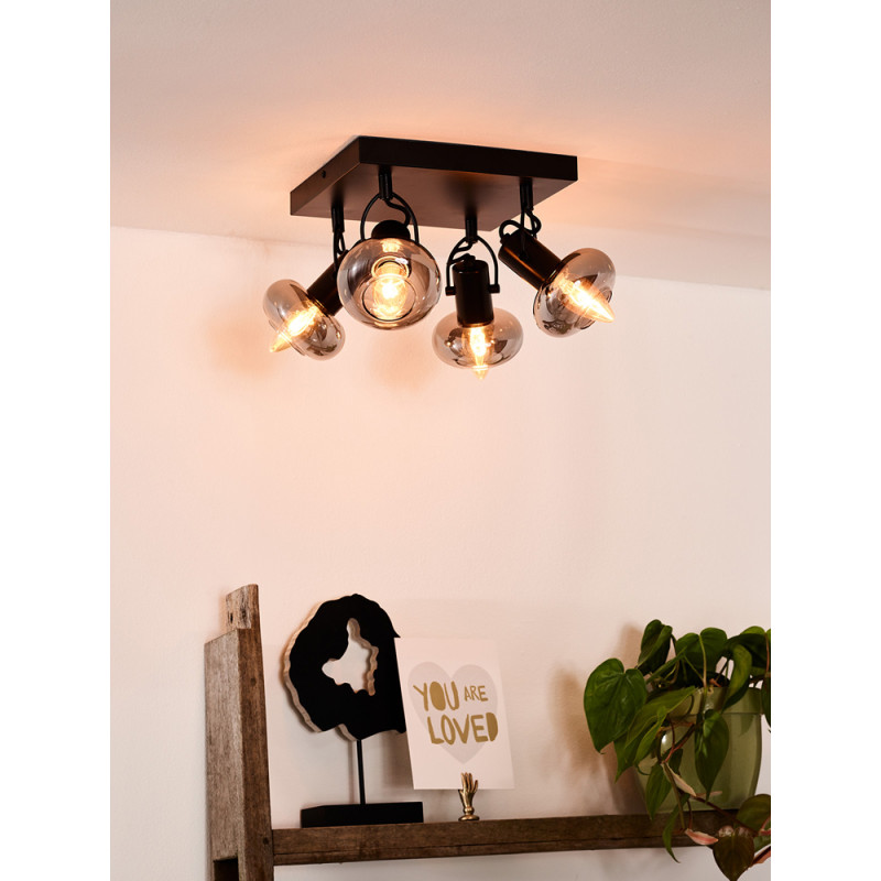 Spot Madee noir E14 4 x 25 W LUCIDE