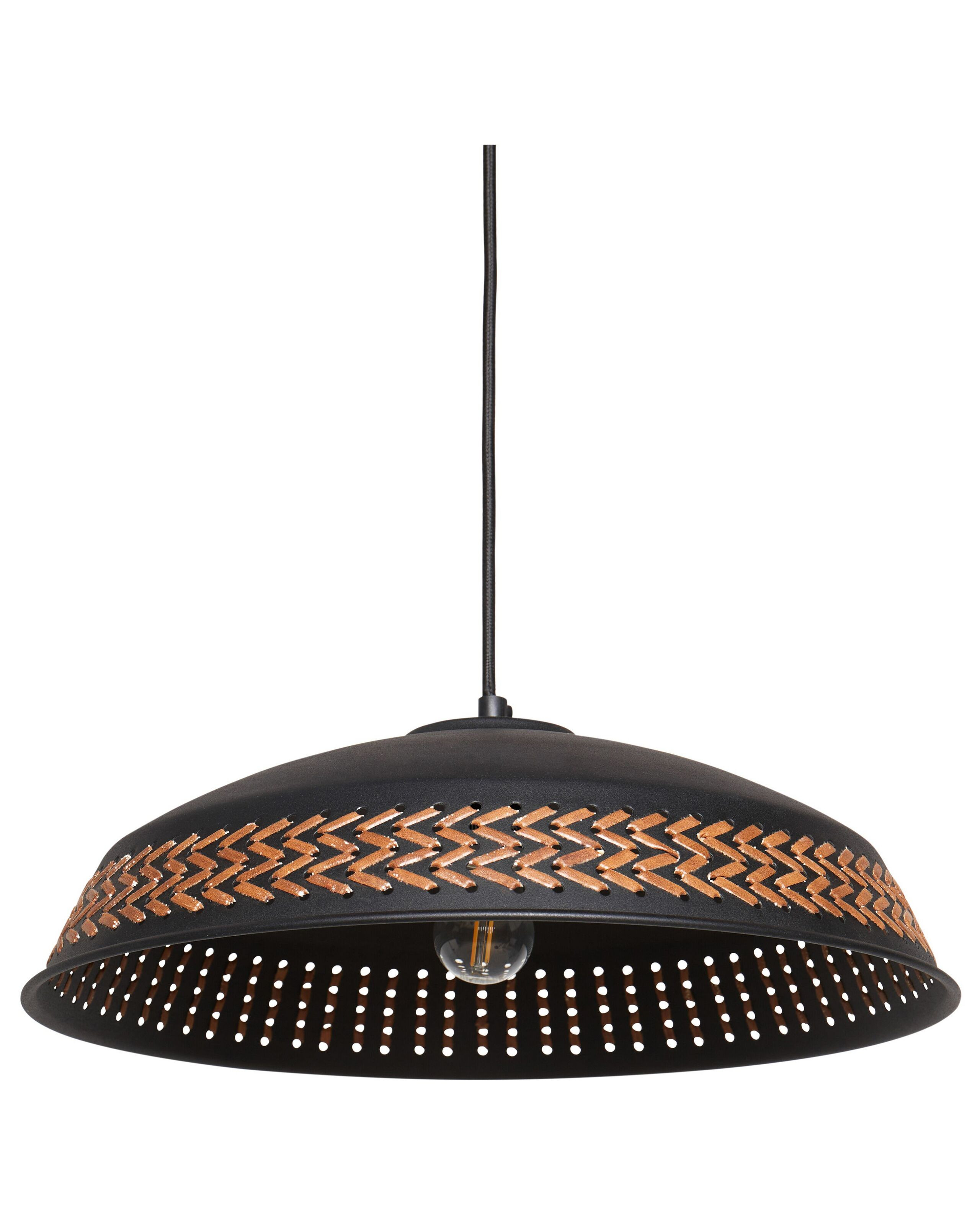 Lampa wisząca metalowy klosz nowoczesna czarna