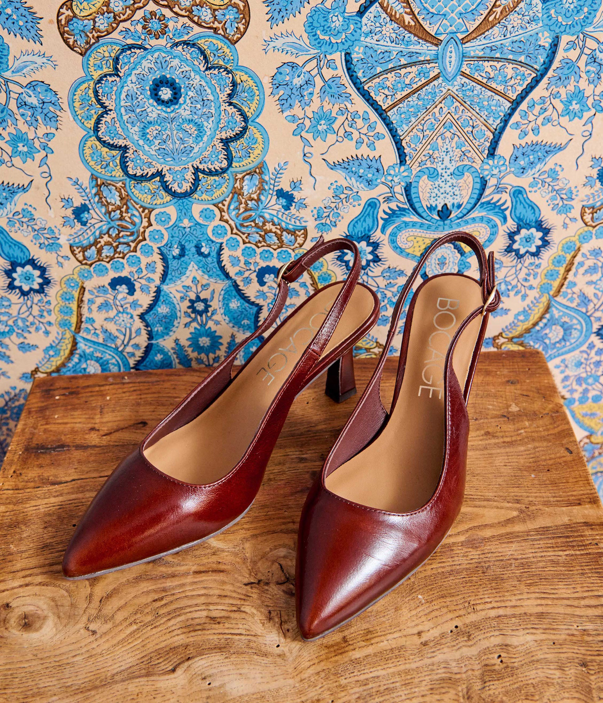 Escarpin Slingback Delphie chocolat