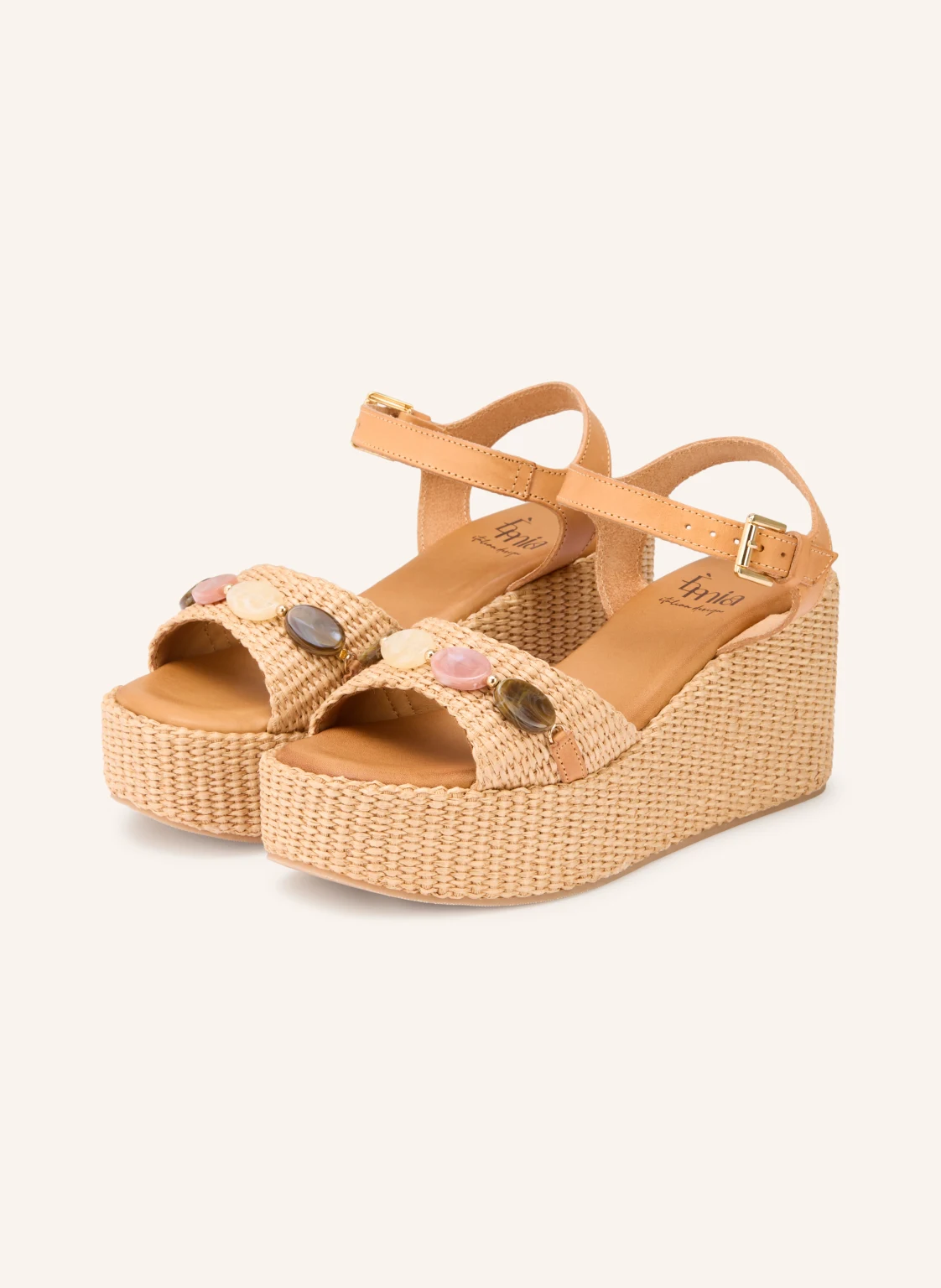 È MIA Plateau-Wedges mit Schmucksteinen